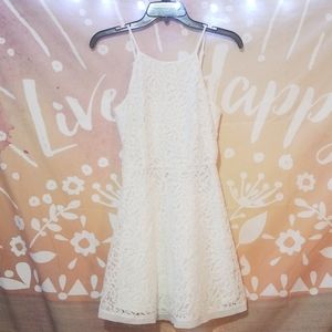 Bleuh Ciel White Lace Spaghetti Strap Mini Dress Size XS